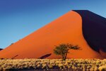 Sonnenuntergang in den Sanddünen in Namibia