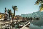 Fruehlingserwachen an der Seepromenade in Ascona